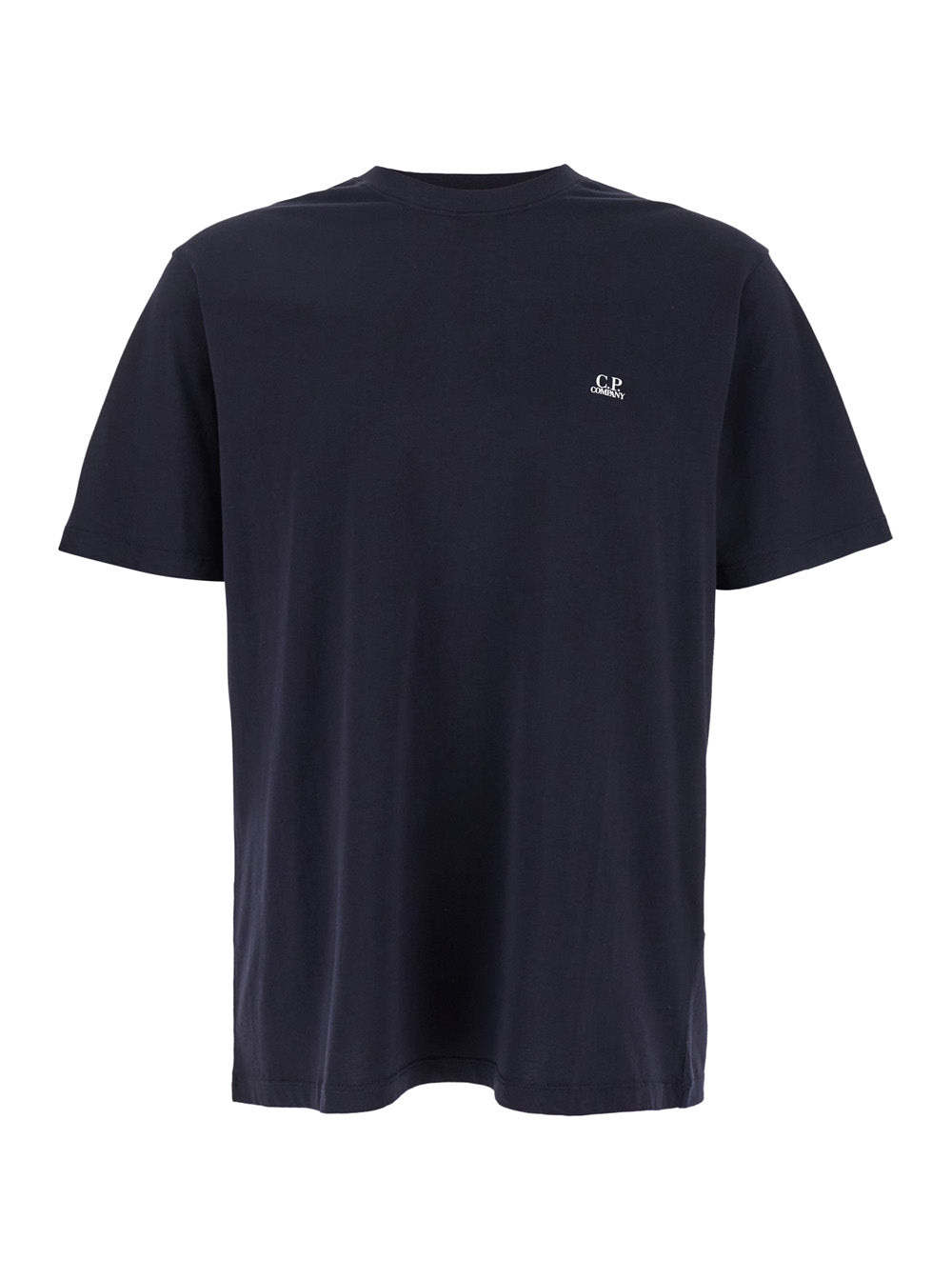 Blue T-Shirt With Logo Printed On The Front Cotton Man Blu Tshirts And Polo Shirts
