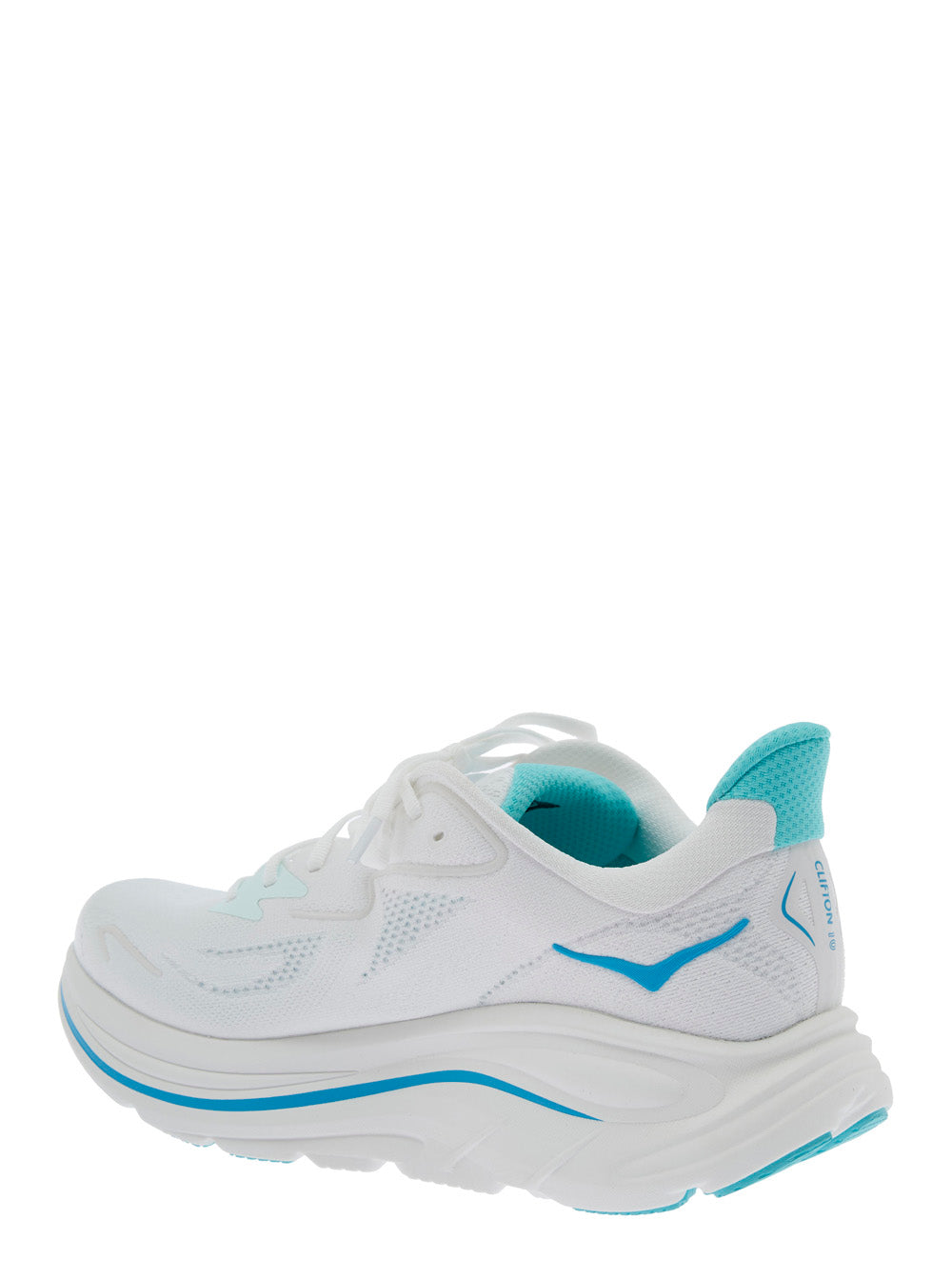 Clifton 10 White Low Top Sneakers With Logo Lettering On The Side And Patch Tongue Tech Fabric Unisex Textile Synthetic