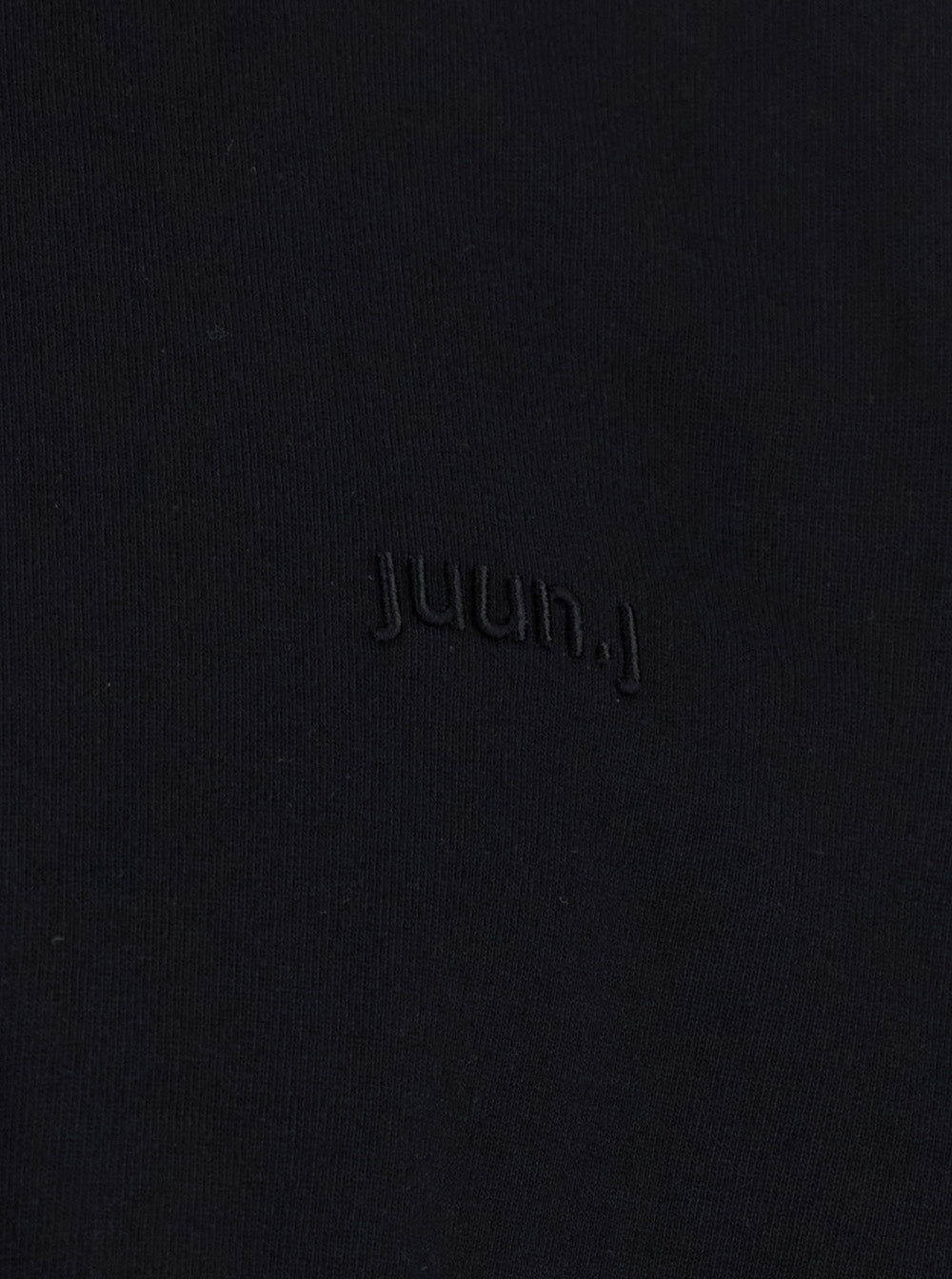 Black T-shirt with Tone-on-Tone Logo Embroidered on the Front in Cotton Man Tshirts And Polo Shirts