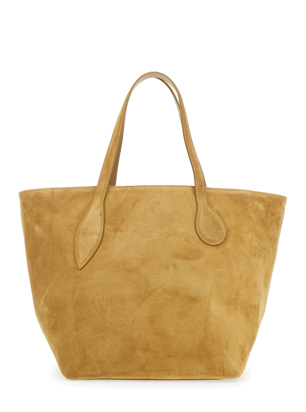 Sprout Beige Tote Bag With Open Top Suede Woman