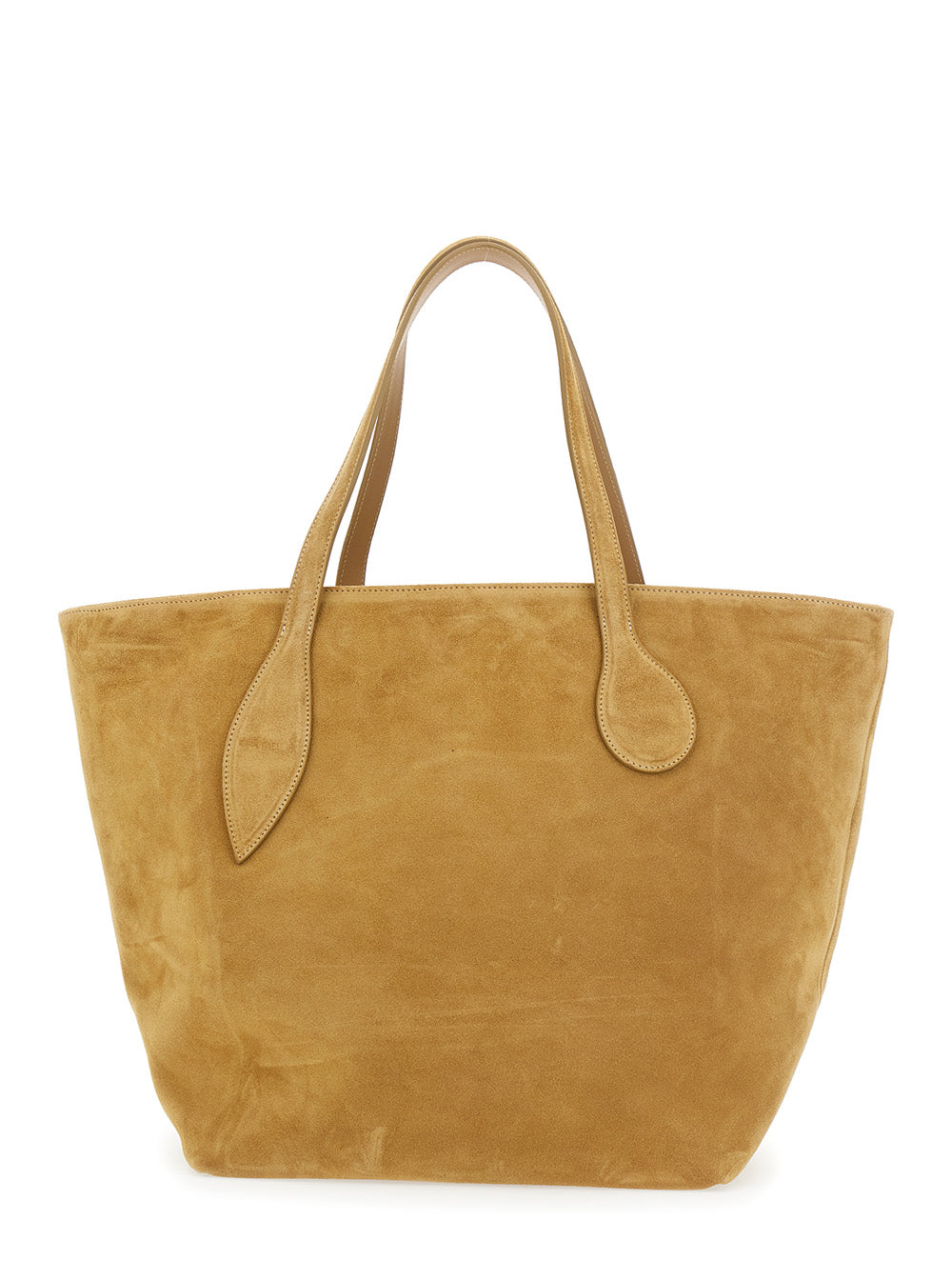 Sprout Beige Tote Bag With Open Top Suede Woman