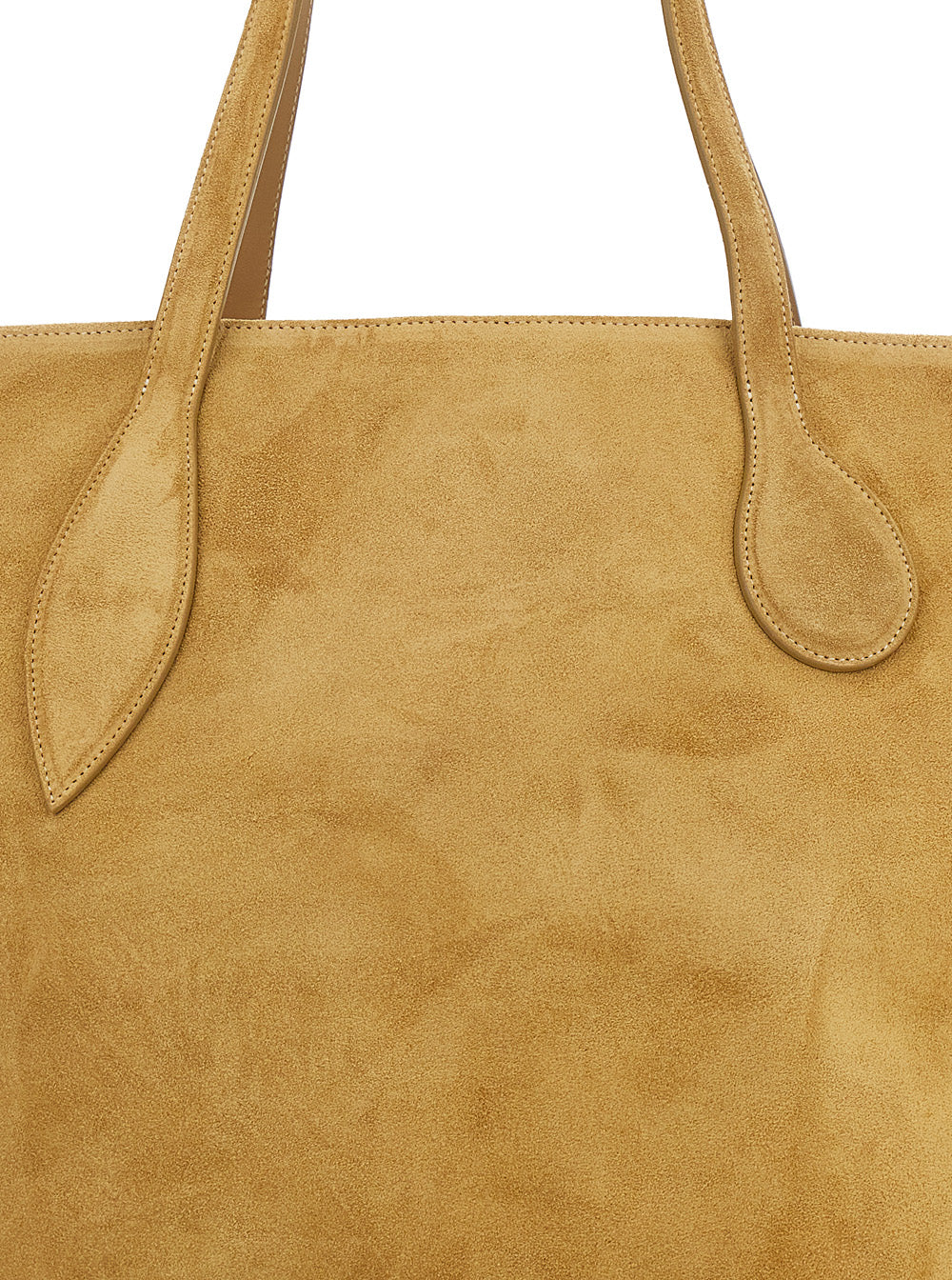 Sprout Beige Tote Bag With Open Top Suede Woman