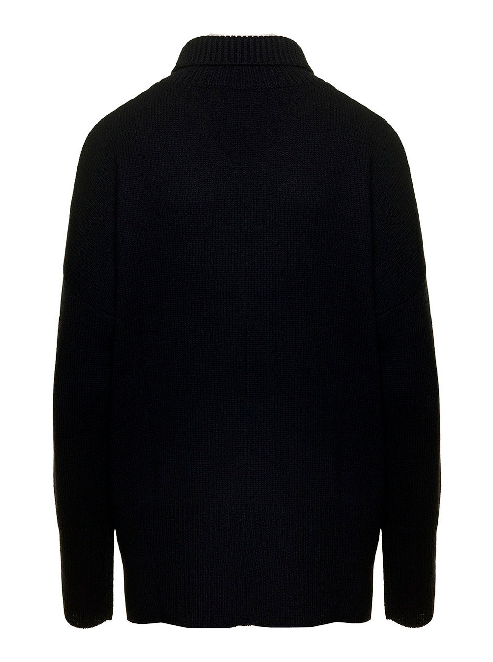 Heidi Black Turtleneck Knitting Sweater Cashmere Woman Knitted Jersey