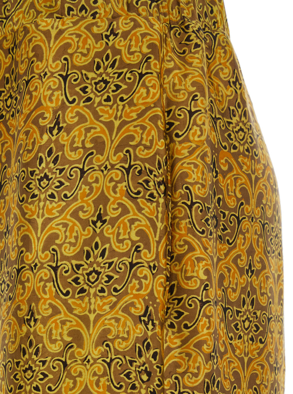 Iris Multicolor Pants with Wide Leg and All-Over Print in Silk Woman Trousers
