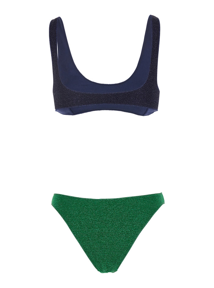 Lumiere Sporty Multicolor Bi-Bikini Set Tech Fabric Woman Beachwear