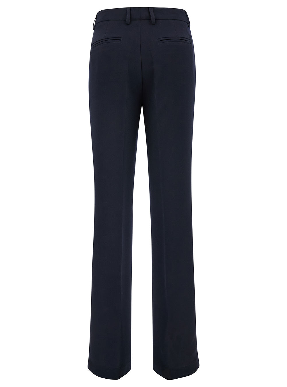 Blue Straight Pants with Concealed Closure in Candy Woman Blu Trousers