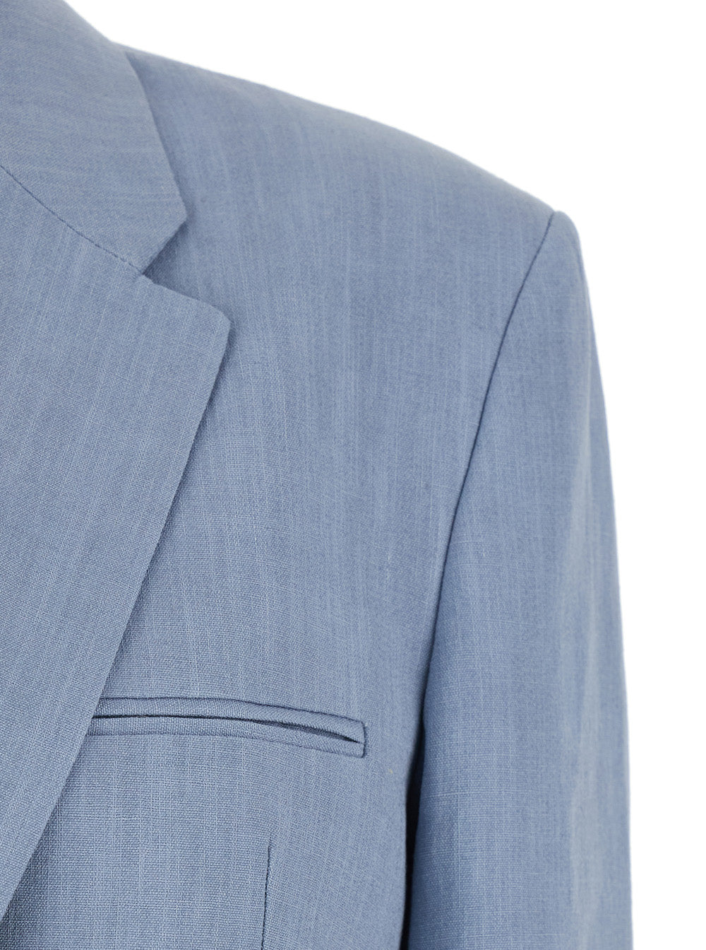 Light Blue Jacket With Classic Lapels And Chest Pocket Fabric Woman Blazers