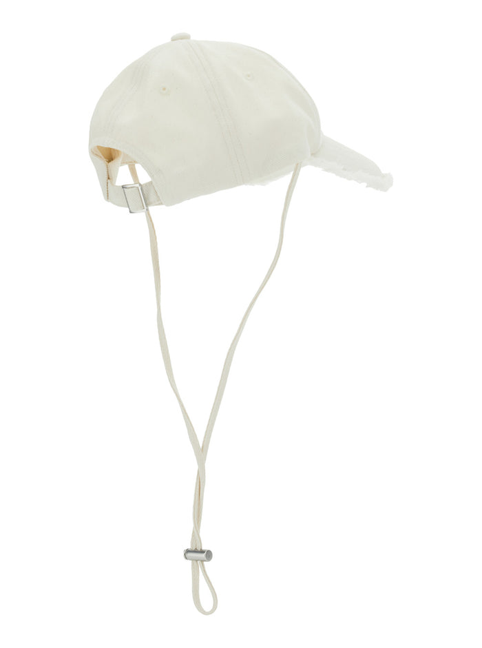 Le Casquette Artichaut White Hat with Drawstring in for Men Cotton And Gloves