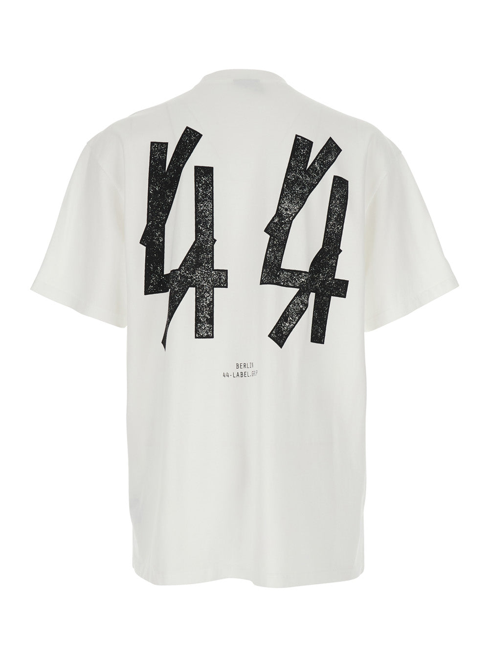 T-shirt Bianca with maxi logo on the front and back in Mens Cotton White Tshirts Polo Shirts