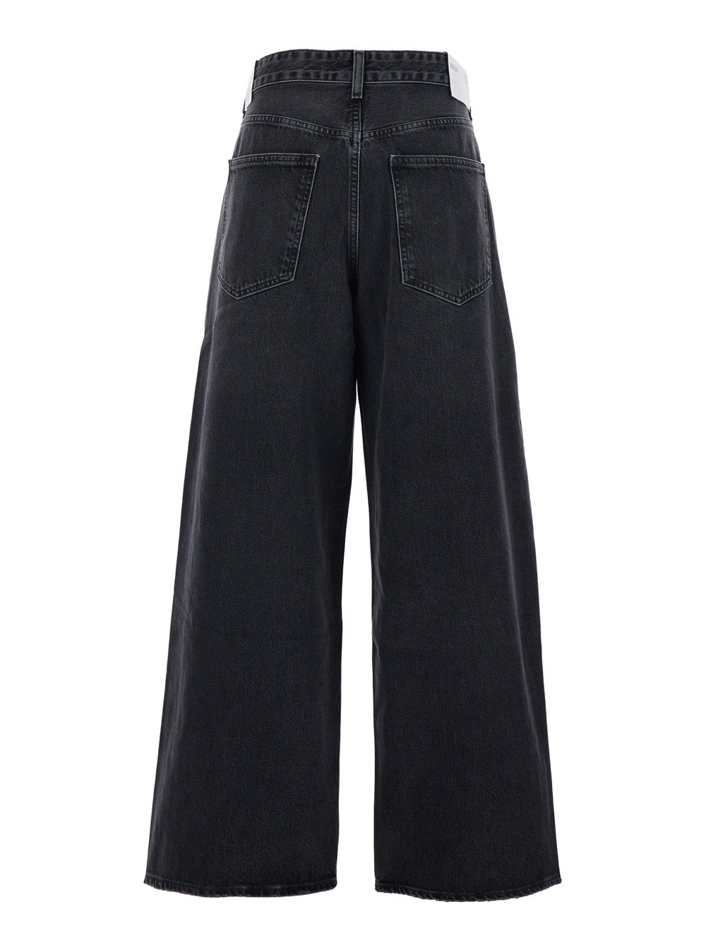 Jeans Vana with Low Crotch and Book Closure in Black Denim for Women Regenerative Cotton