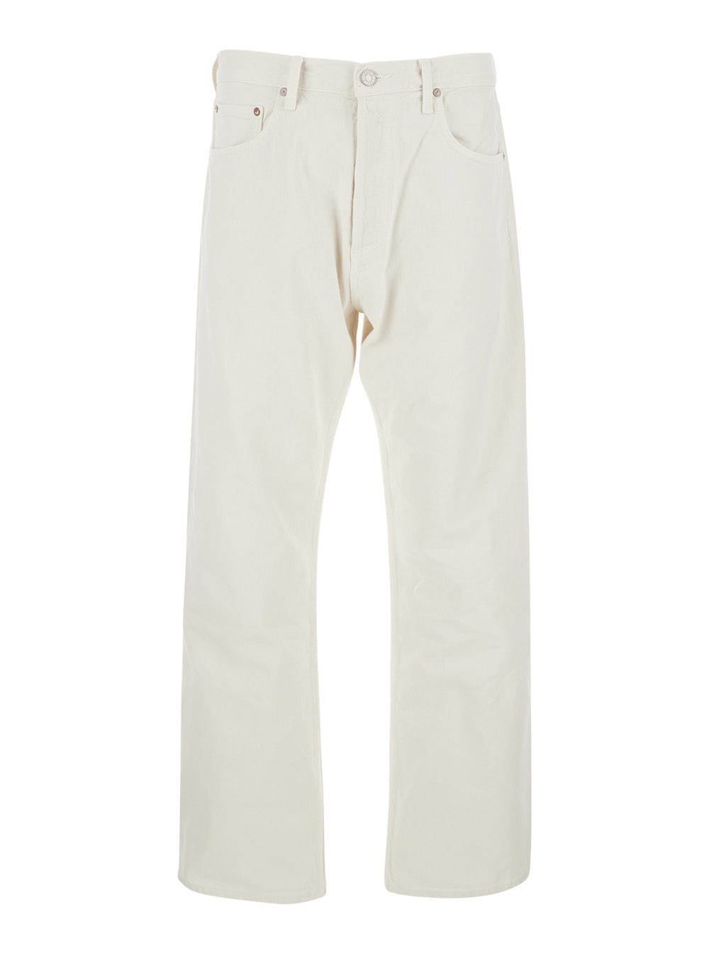 White Magnus Jeans Five-Pocket Cotton Men Regenerative