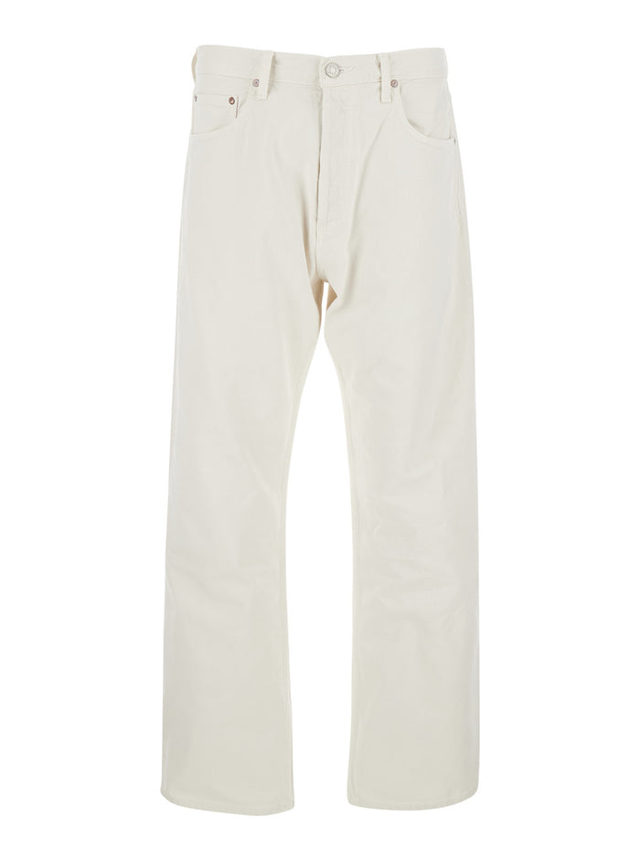 White Magnus Jeans Five-Pocket Cotton Men Regenerative