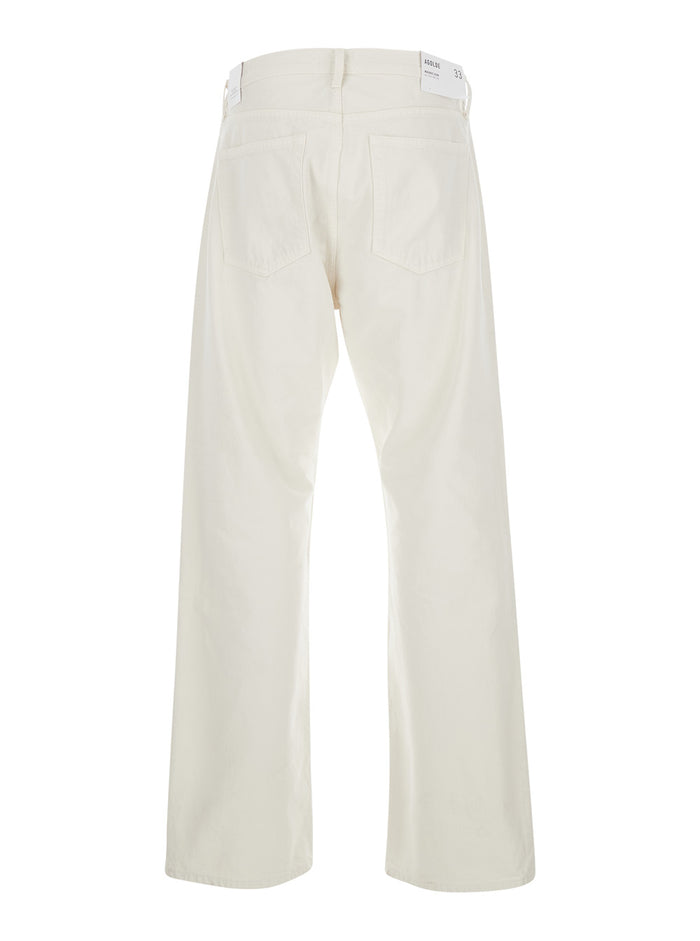 White Magnus Jeans Five-Pocket Cotton Men Regenerative
