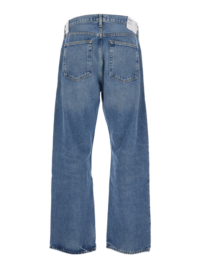Blue Jeans A7031371FRCTR with Five-Pocket Design for Men Blu Regenerative Cotton