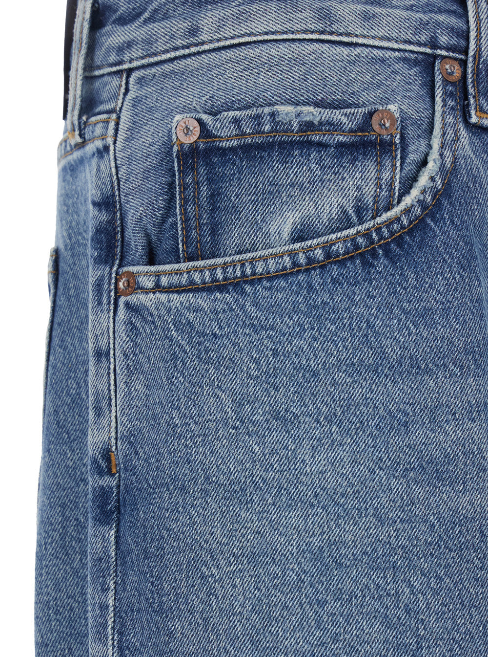 Blue Jeans A7031371FRCTR with Five-Pocket Design for Men Blu Regenerative Cotton