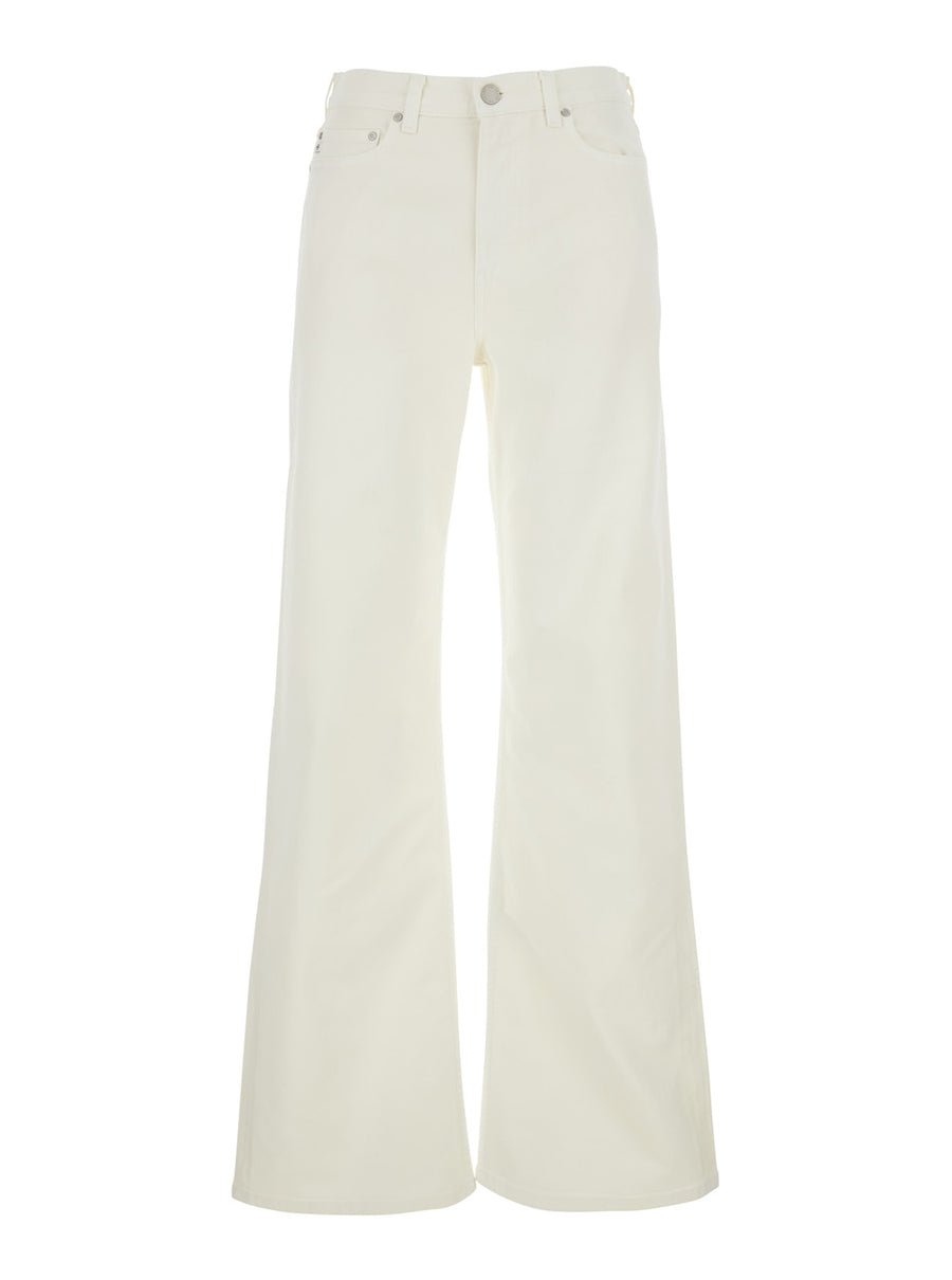 Jeans White Denim Cotton
