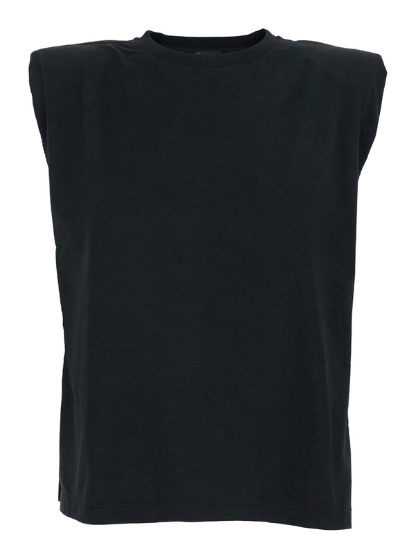 Top With Logo Back Black Cotton T-shirts & Jerseys