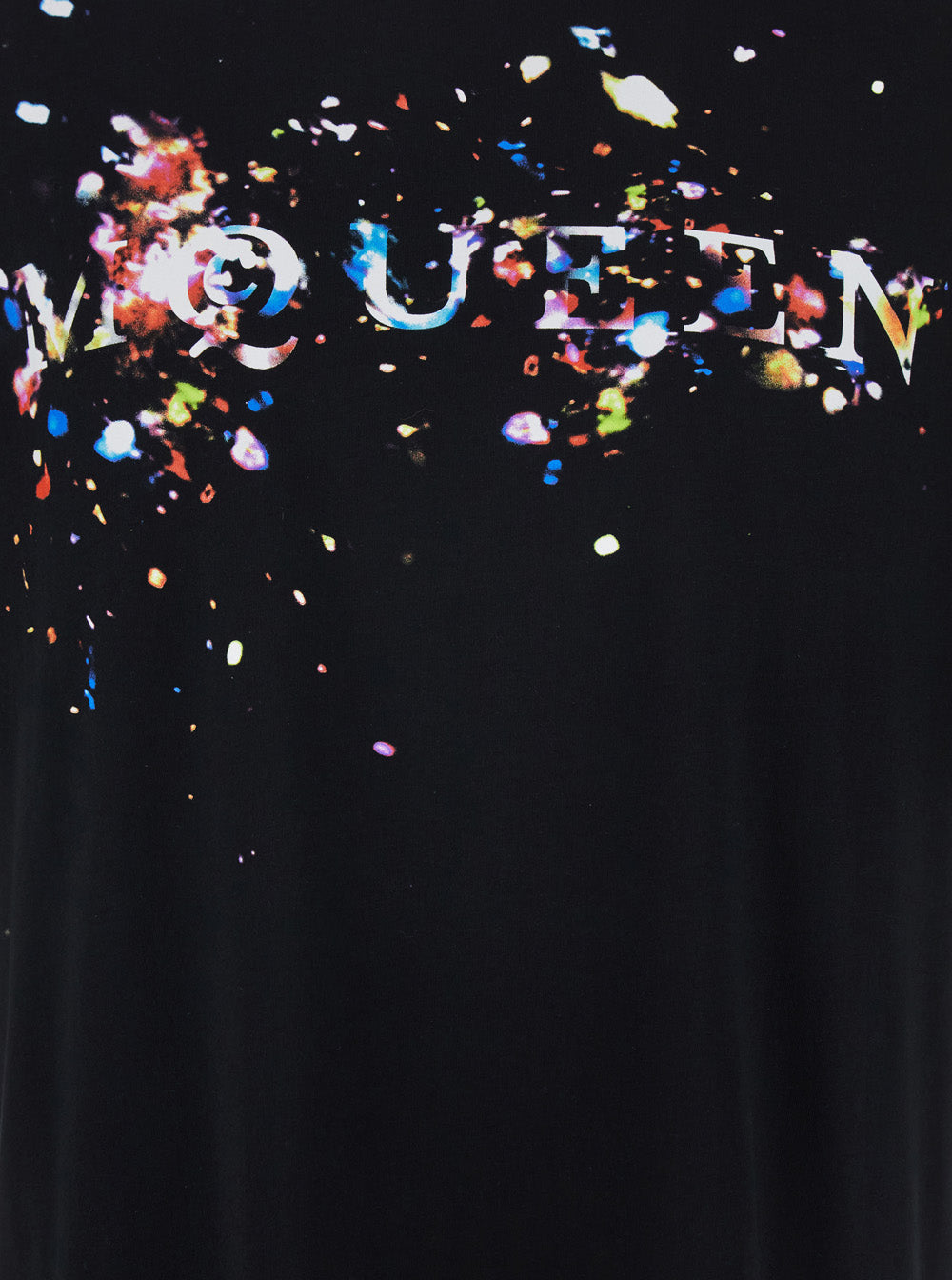 Mens Black Cotton Crew Neck T-Shirt with Front Print Tshirts And Polo Shirts