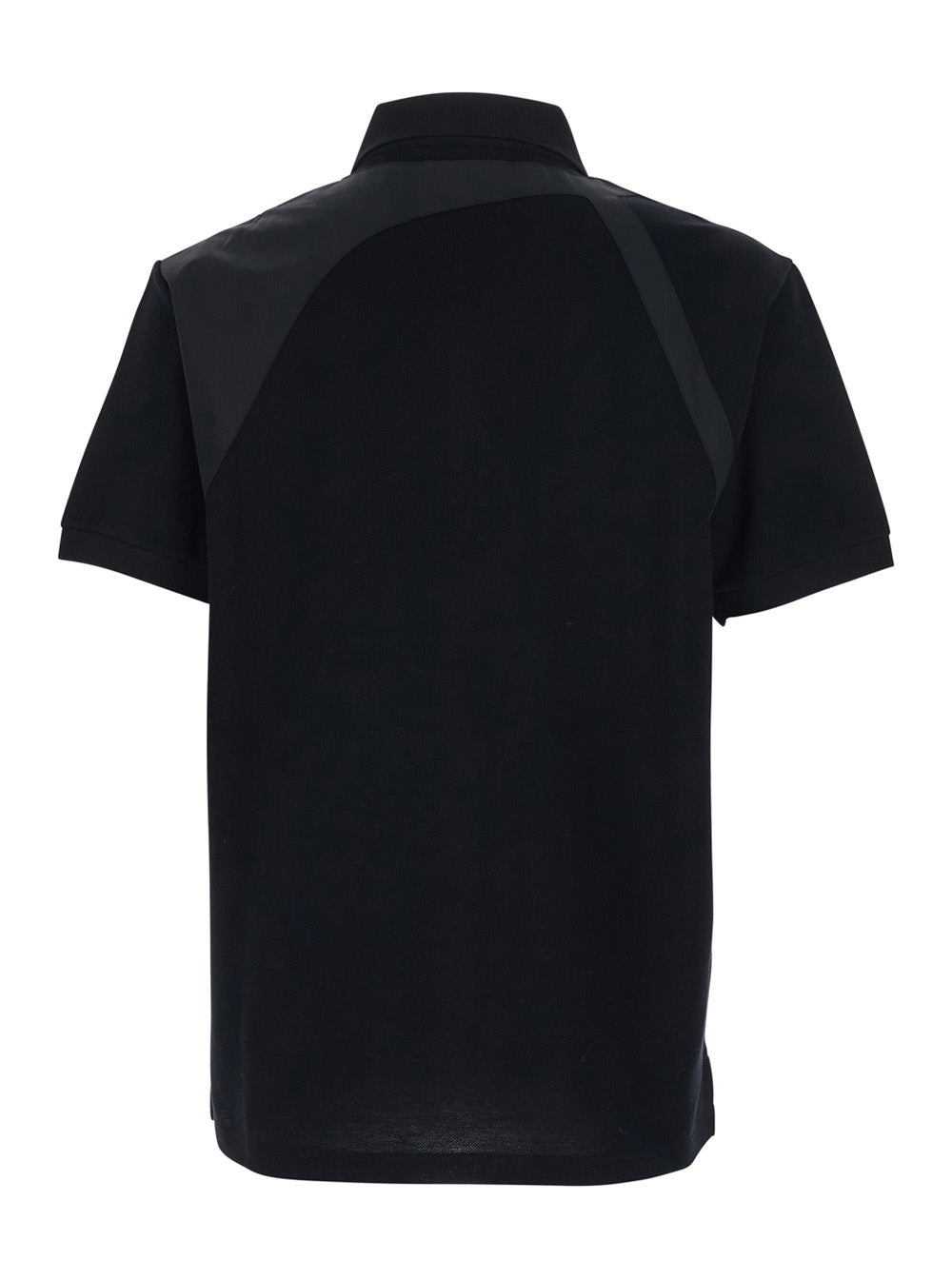 Harness Black Polo with Classic Collar and Logo Detail in Man Cotton Tshirts Shirts