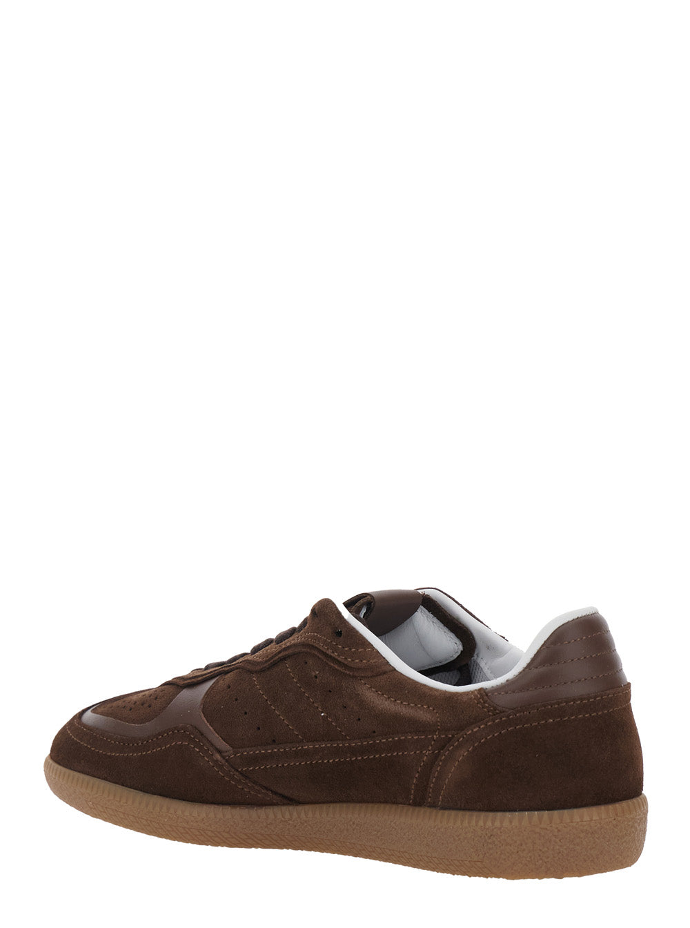 Sneaker Tb.490 Low Top with Engraved Logo Detail on the Side and Perforated Leather Details for Women Brown Cow Suede