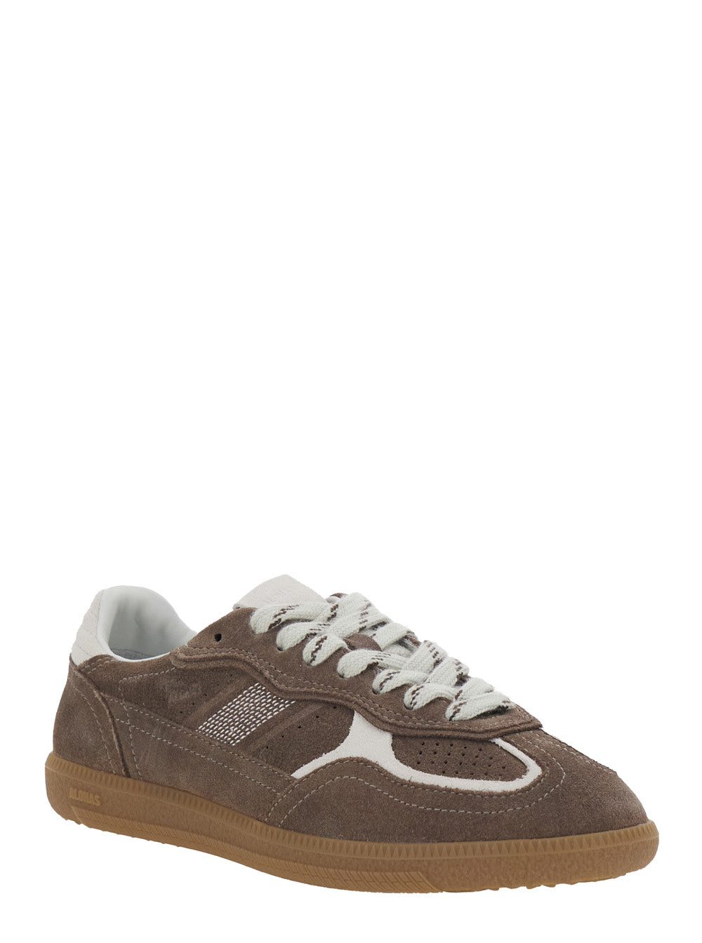 Sneaker Tb.490 Low Top with Engraved Logo Detail on the Side and Perforated Leather Details for Women Brown Cow Suede