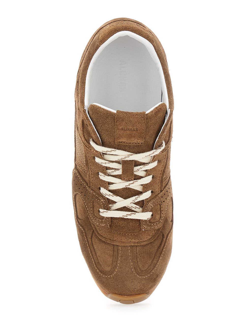 Sneaker Tb.56 Low Top with Logo Lettering on the Tongue and Perforated Details in Brown Suede for Women Cow Leather
