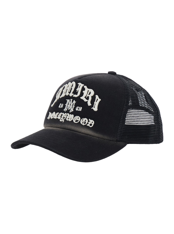 Black Baseball Cap With Maxi Logo On The Front Cotton For Men Hats And Gloves