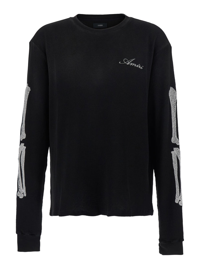 Black Bones T-Shirt With Logo Lettering On The Front For Men Cotton Tshirts And Polo Shirts