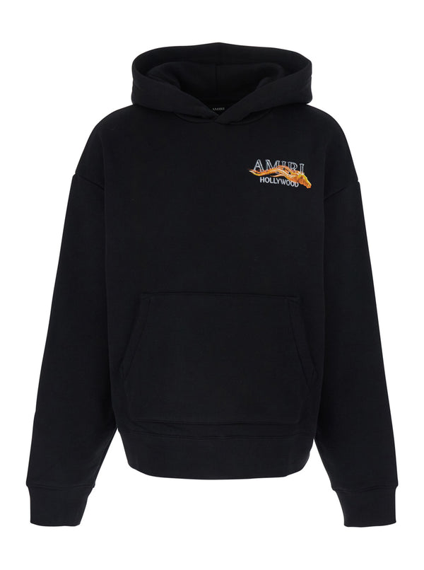 Hooded Sweatshirt Black Cotton Sweatshirts