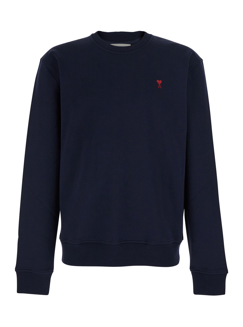 Blue Sweatshirt With Ami De Coeur Logo On The Front In Cotton Man Blu Sweatshirts