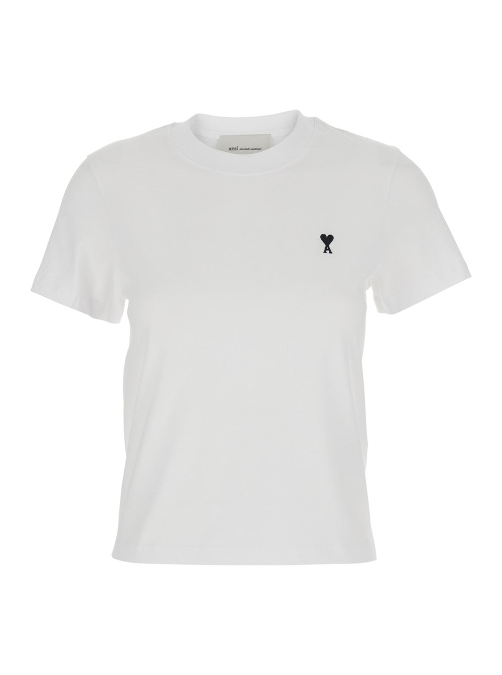 QUOTA -CROPPED CONTRASTED ADC T SHIRT White Cotton Tshirts And Polo