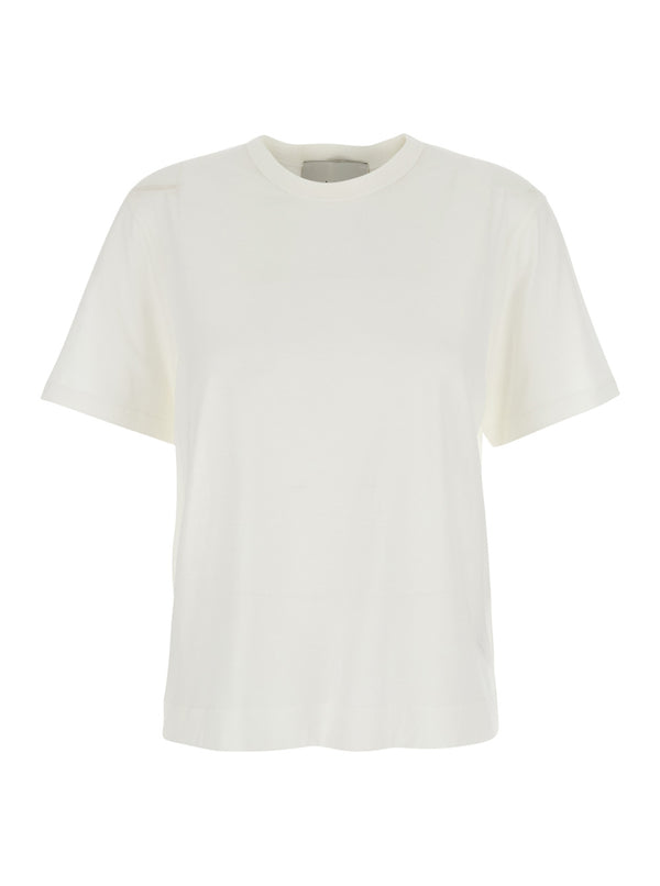 T-Shirt With Heart Patch White Cotton T-shirts & Jerseys