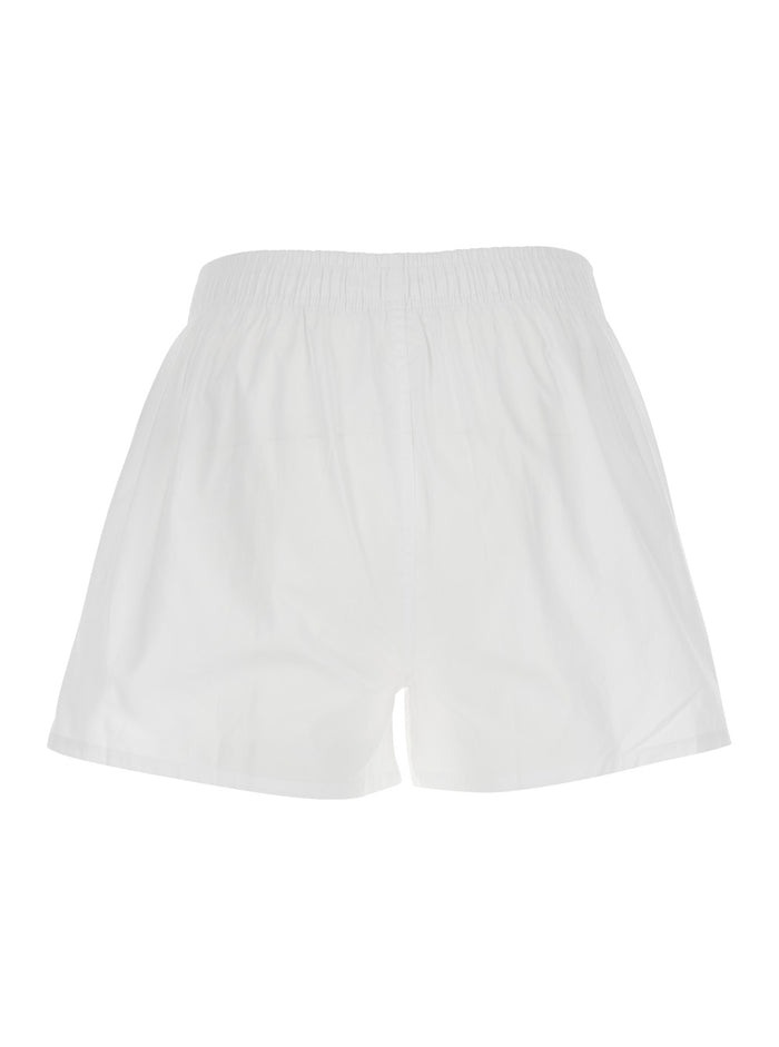white Shorts with elasticated waist and ADC logo on the front in cotton for men Bermuda