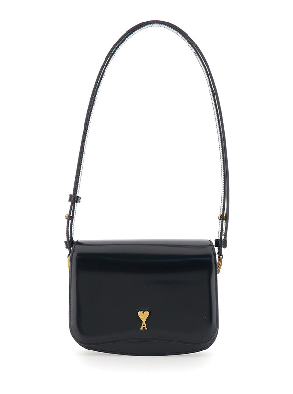 Shoulder Bag Paris Black Leather Calf