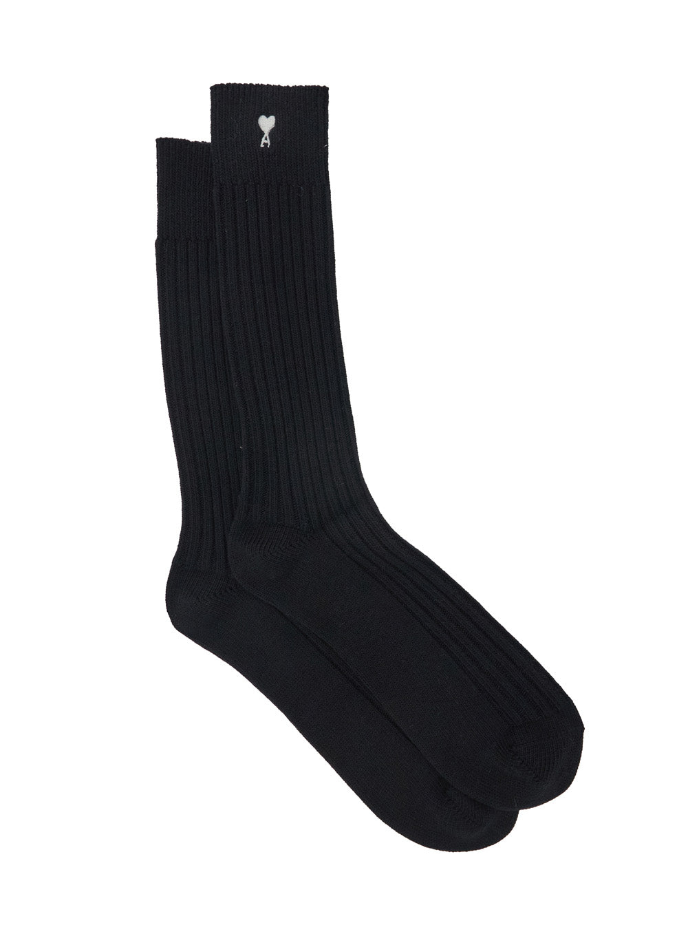 Set of Three Multicolor Socks with ADC Embroidery and Ribbed Knit in Cotton Blend Man Polyamide Elastane Underwear