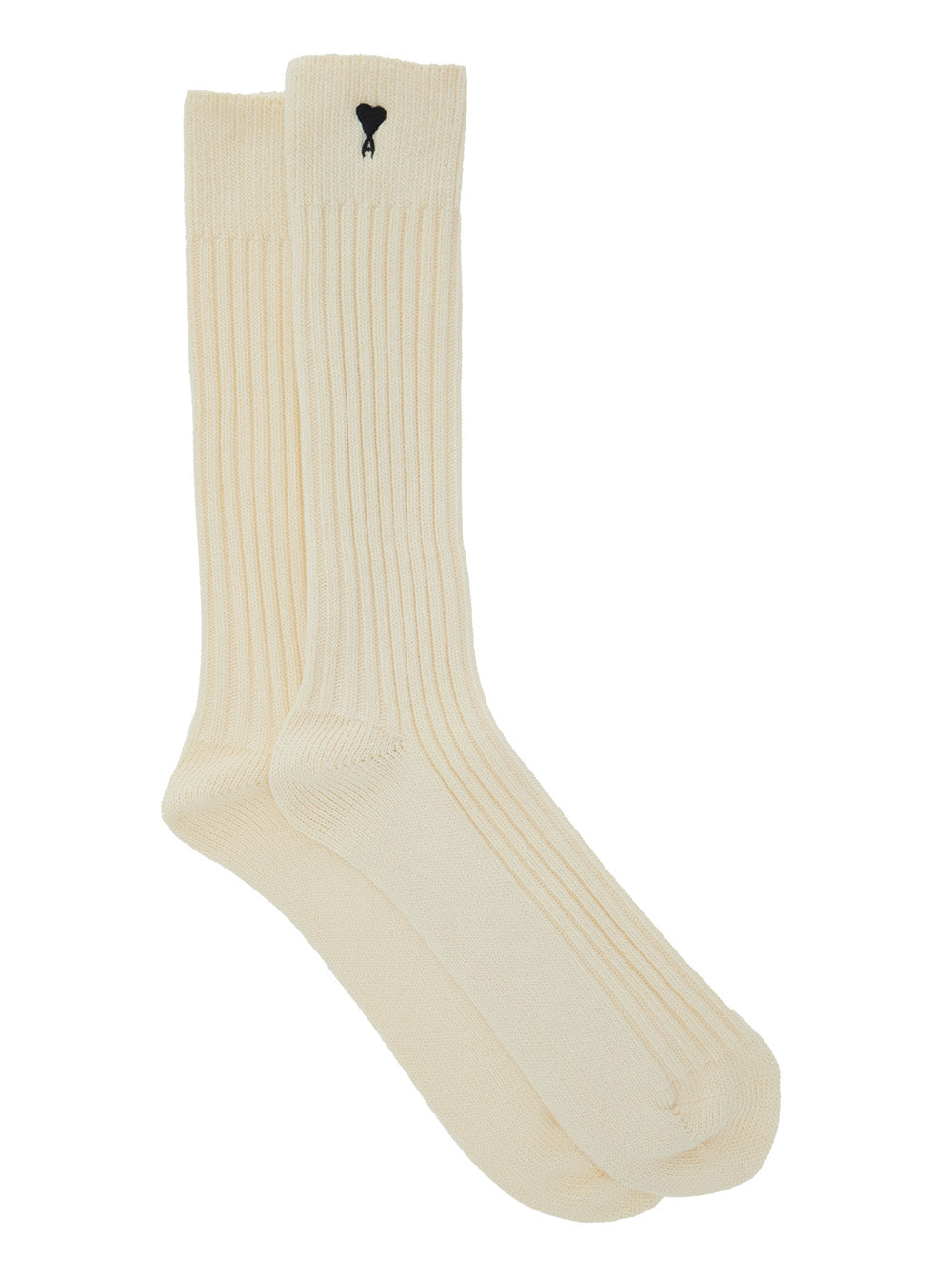 Set of Three Multicolor Socks with ADC Embroidery and Ribbed Knit in Cotton Blend Man Polyamide Elastane Underwear