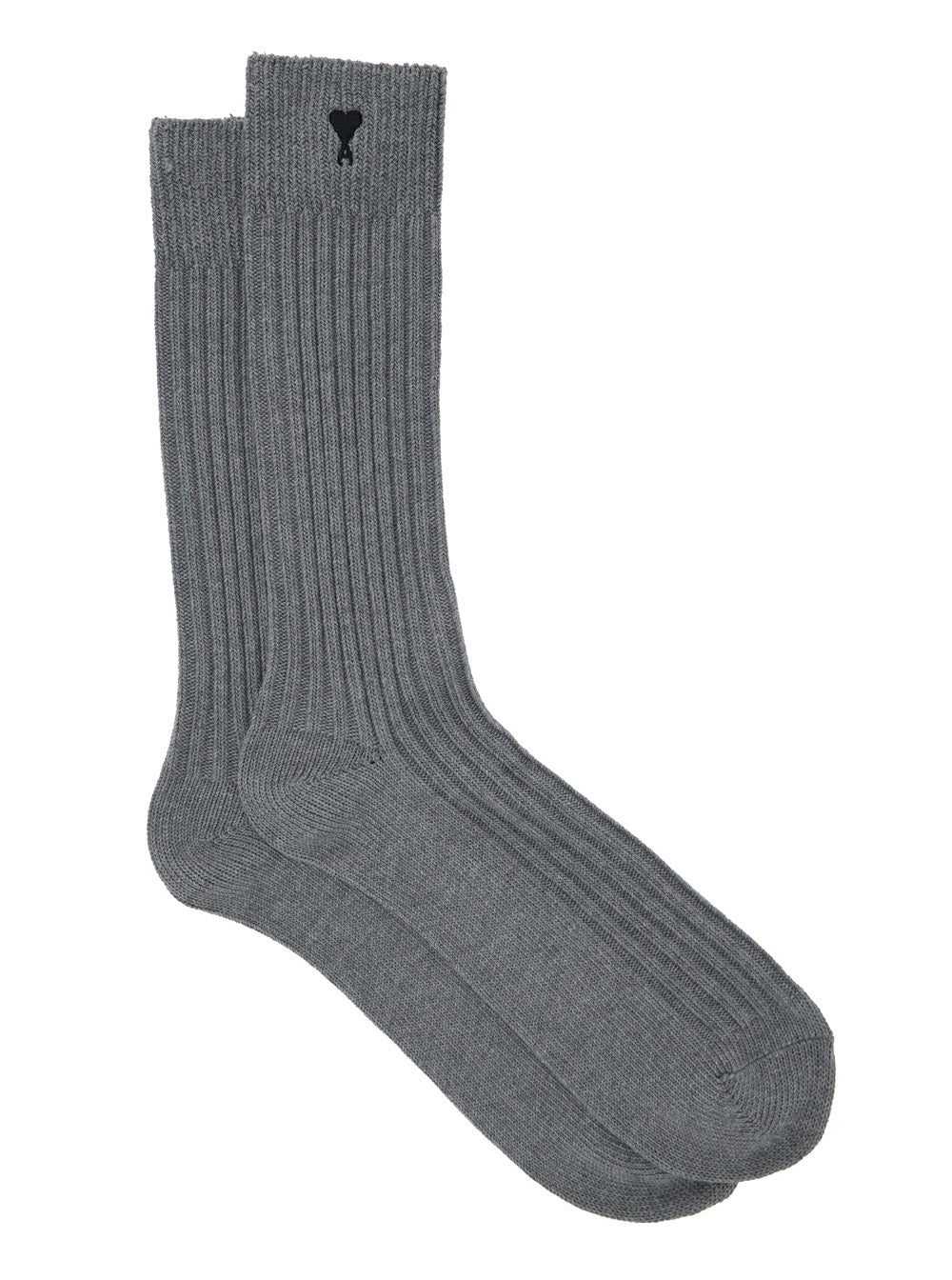Set of Three Multicolor Socks with ADC Embroidery and Ribbed Knit in Cotton Blend Man Polyamide Elastane Underwear