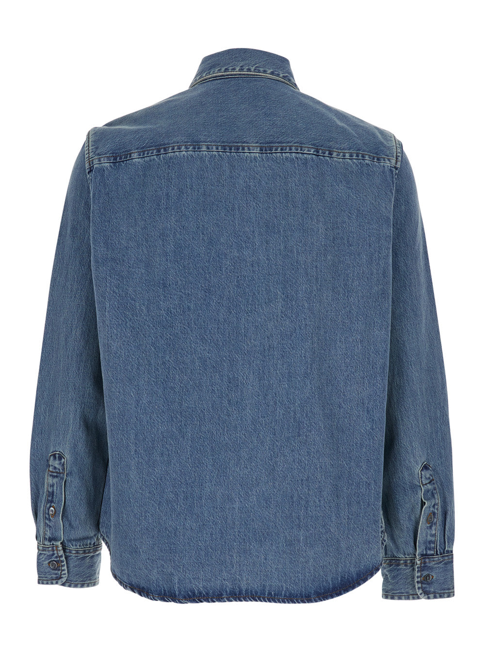 Light Blue Long Sleeve Shirt With Ami De Coeur Embroidered Logo On Chest In Cotton For Men And Blouses