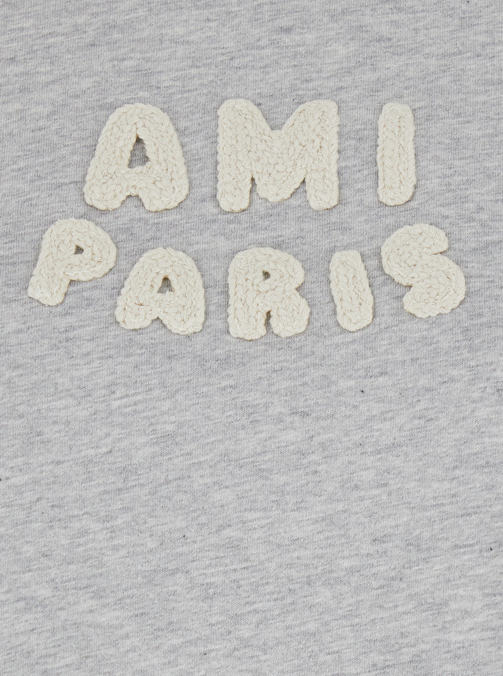 Grey T-Shirt with Embroidered Logo Patch on the Front in Cotton for Women Tshirts And Polo Shirts
