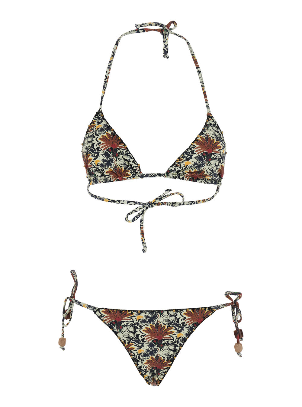 Reversible Bikini With Crochet Trim Multicolor Tech Fabric For Women Polyamide Elastane Beachwear
