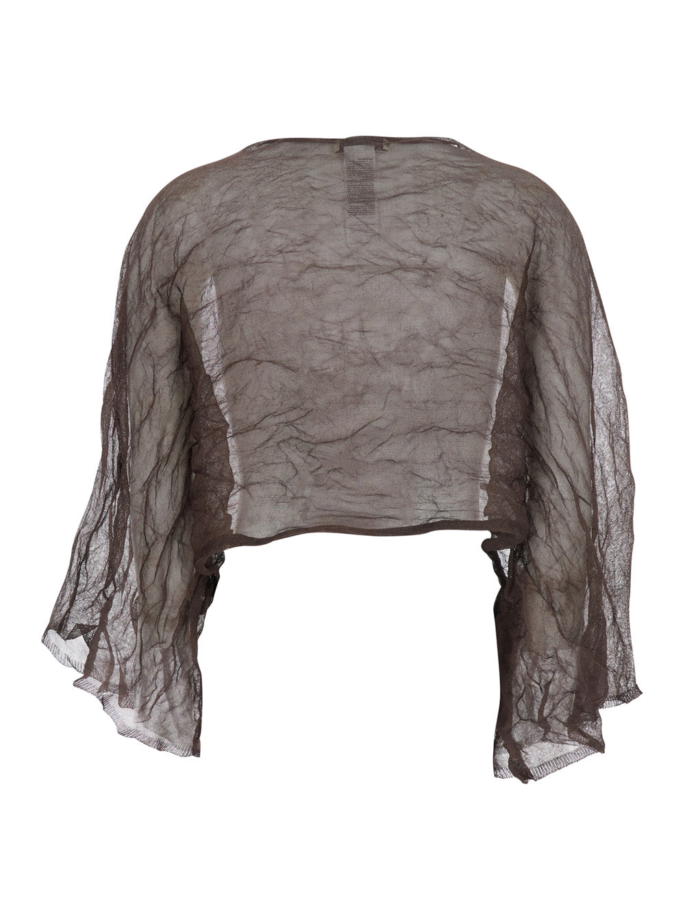 Arnica Top Brown With V-Neck And Short Sleeves Silk For Women Metallic Fiber Tops