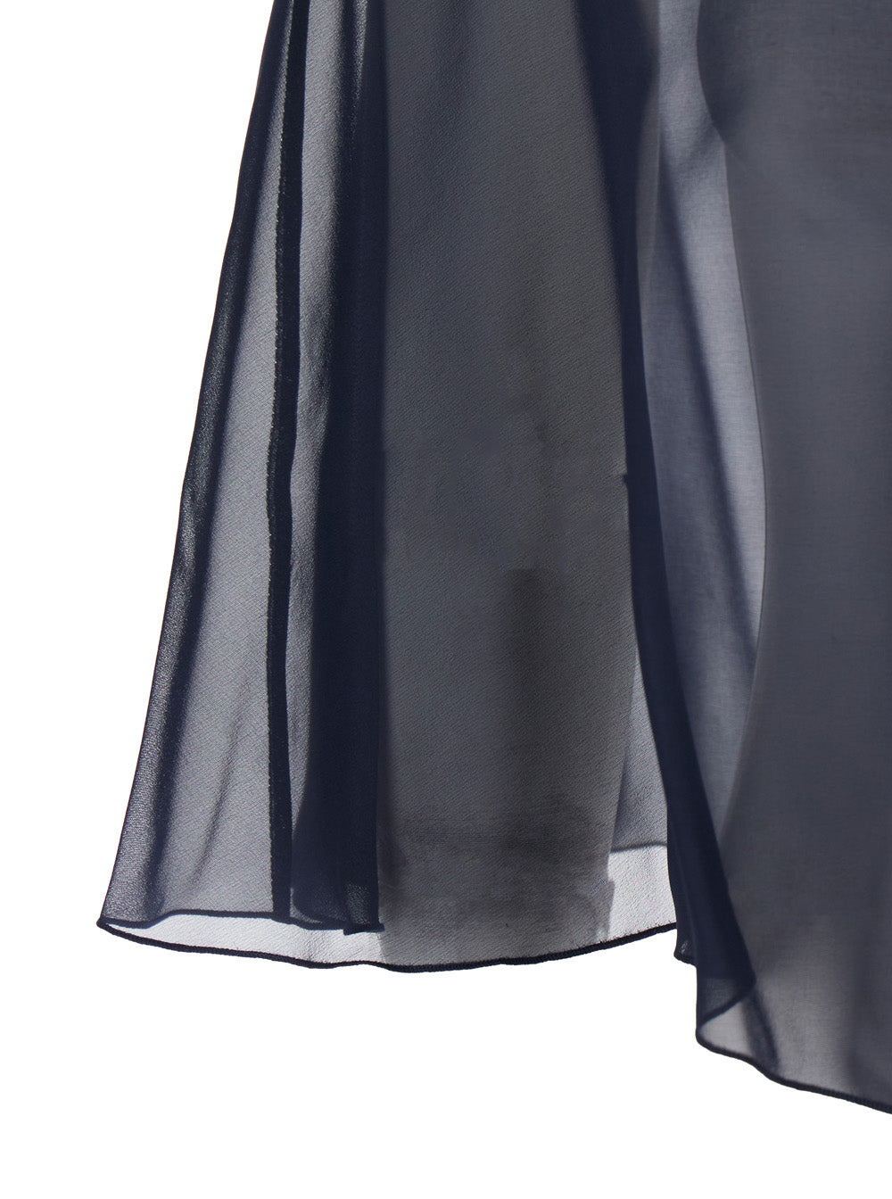 Melon Stole with Boat Neck and Asymmetrical Design in Blue Silk for Women Blu Scarfs Foulards
