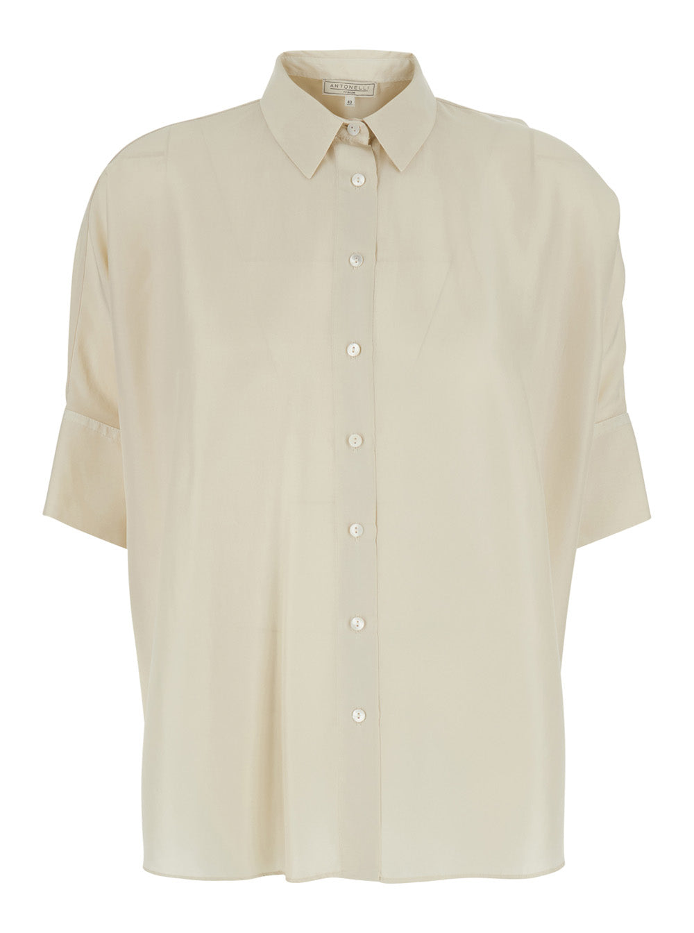 Bassano Shirt - White Silk With Long Sleeves Women And Blouses