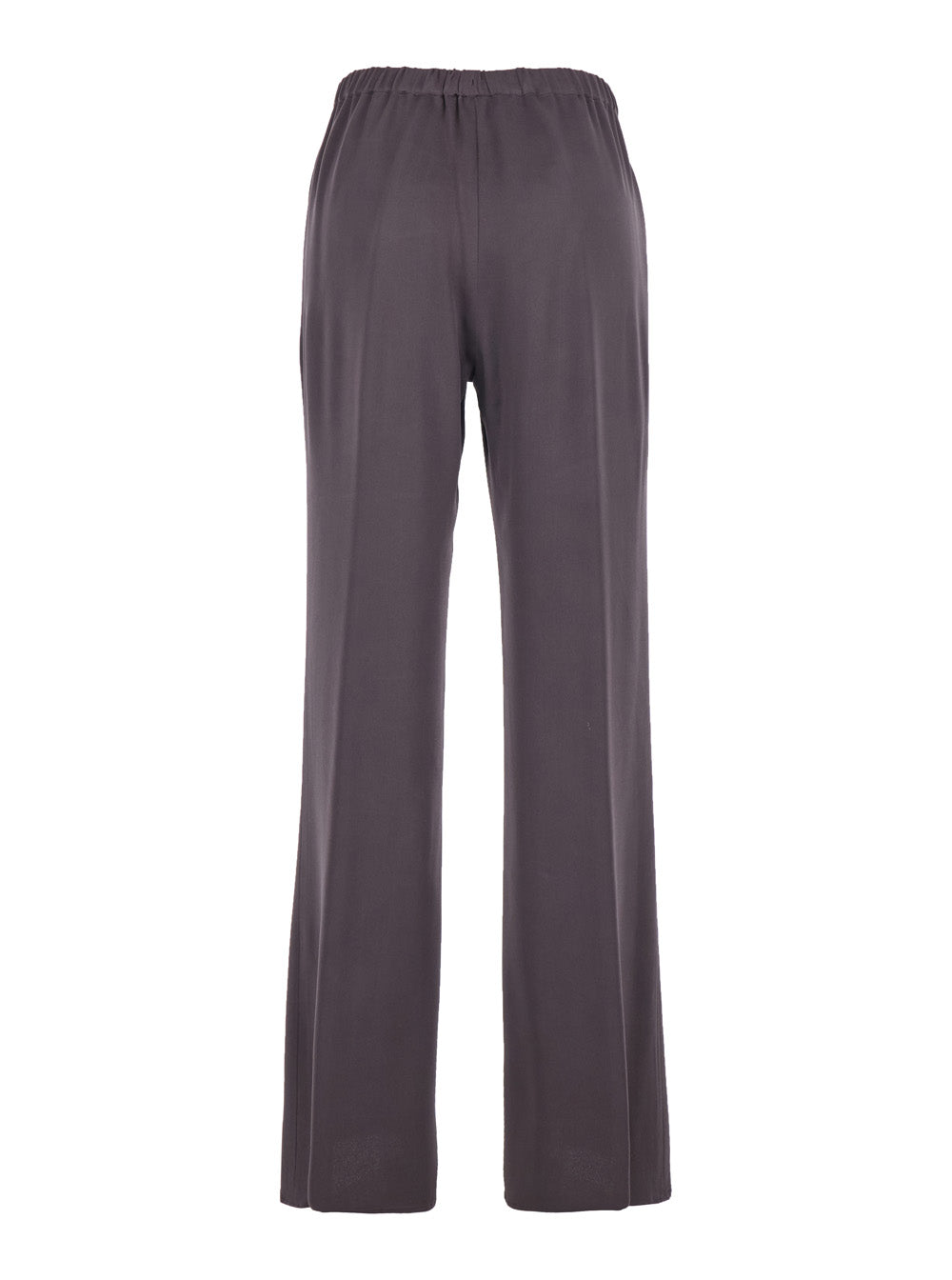 Tiete Pants with Elasticated Waist in Purple Viscose Blend for Women Violet Acetate Trousers