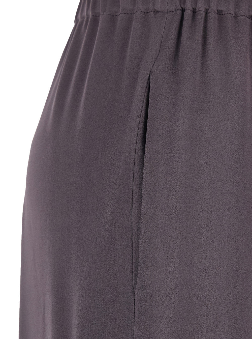 Tiete Pants with Elasticated Waist in Purple Viscose Blend for Women Violet Acetate Trousers