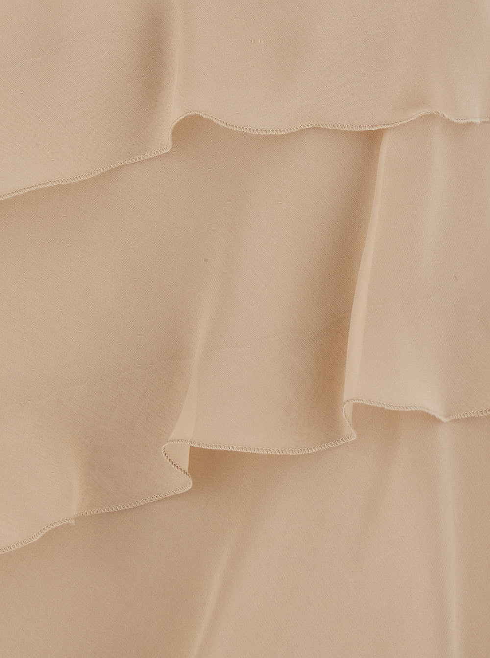 Long Dress Marilyn Beige Silk Chiffon For Women