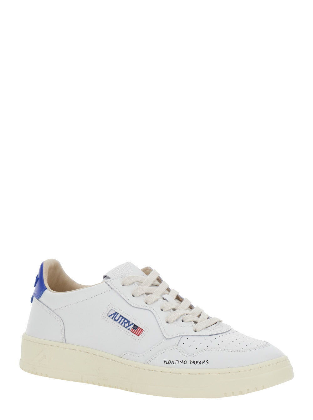 Medalist White Sneaker Low Top With Logo Patch On The Tongue And Contrast Leather Heel For Men Cow