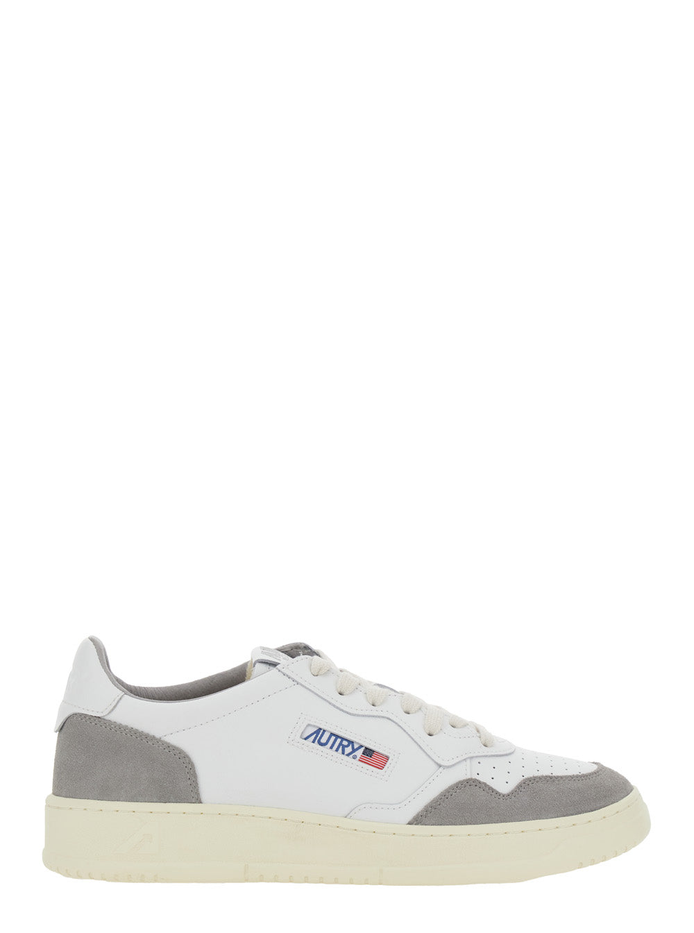 Medalist Grey Sneaker Low Top with Logo Patch on the Tongue and Details in Suede Man Cow