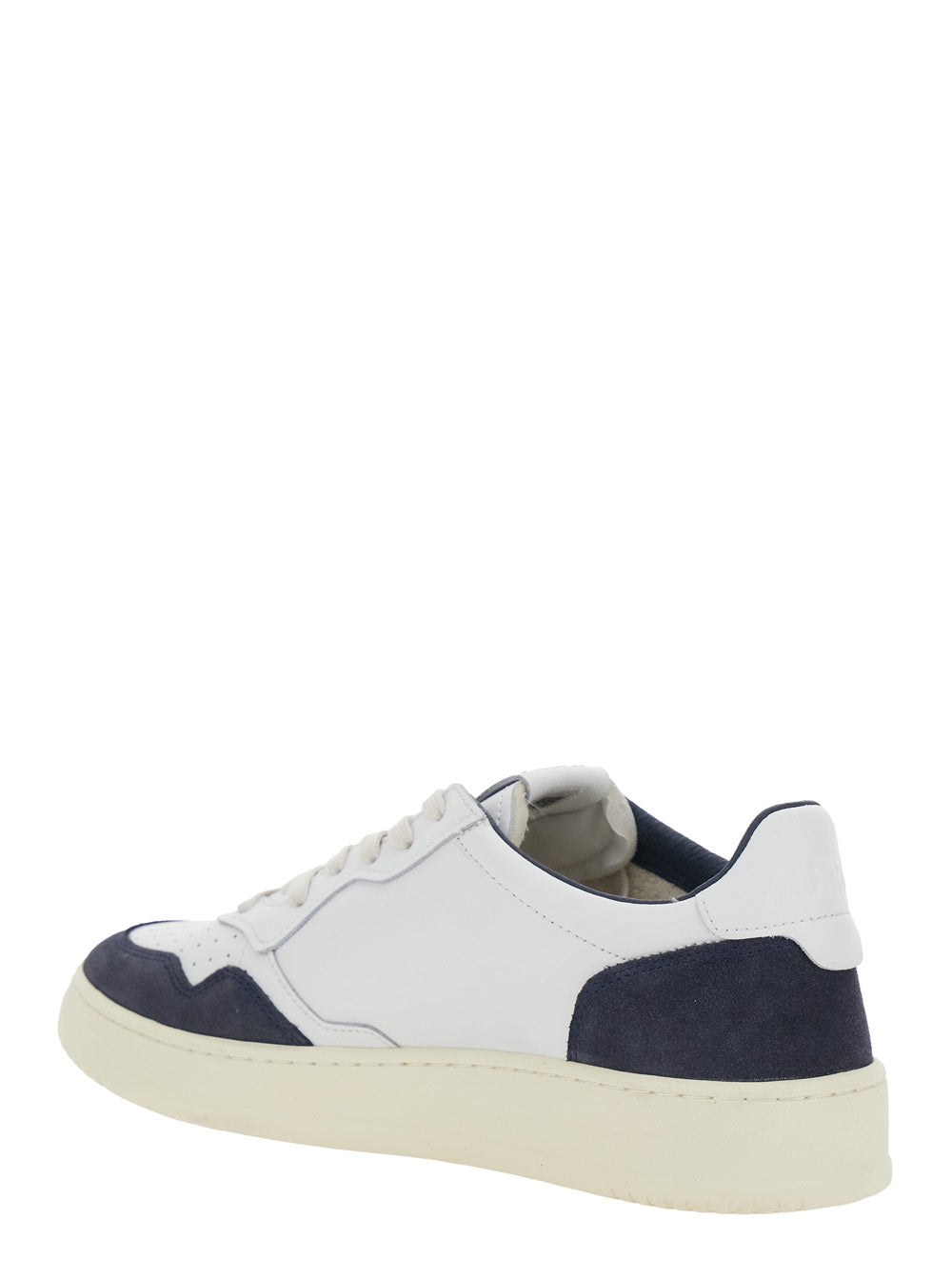 Medalist Blue Sneaker Low Top with Logo Patch on the Tongue and Details in Suede Man Blu Cow