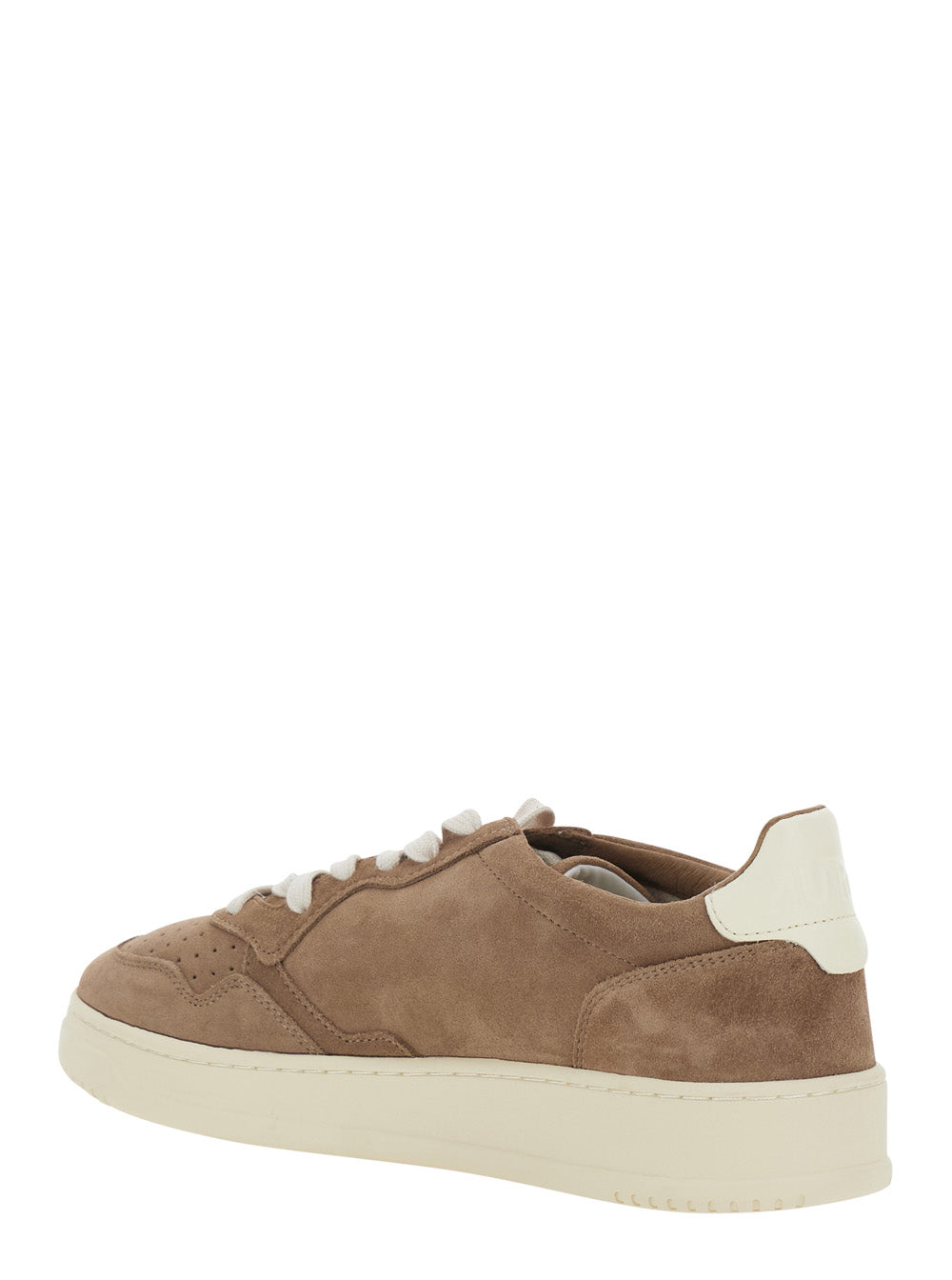 Medalist Low Brown Sneaker with Contrast Pull-tab in Suede Man Cow